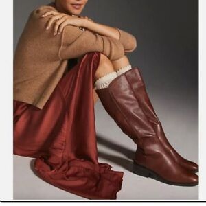 Anthropologie Brown Leather Riding Boots